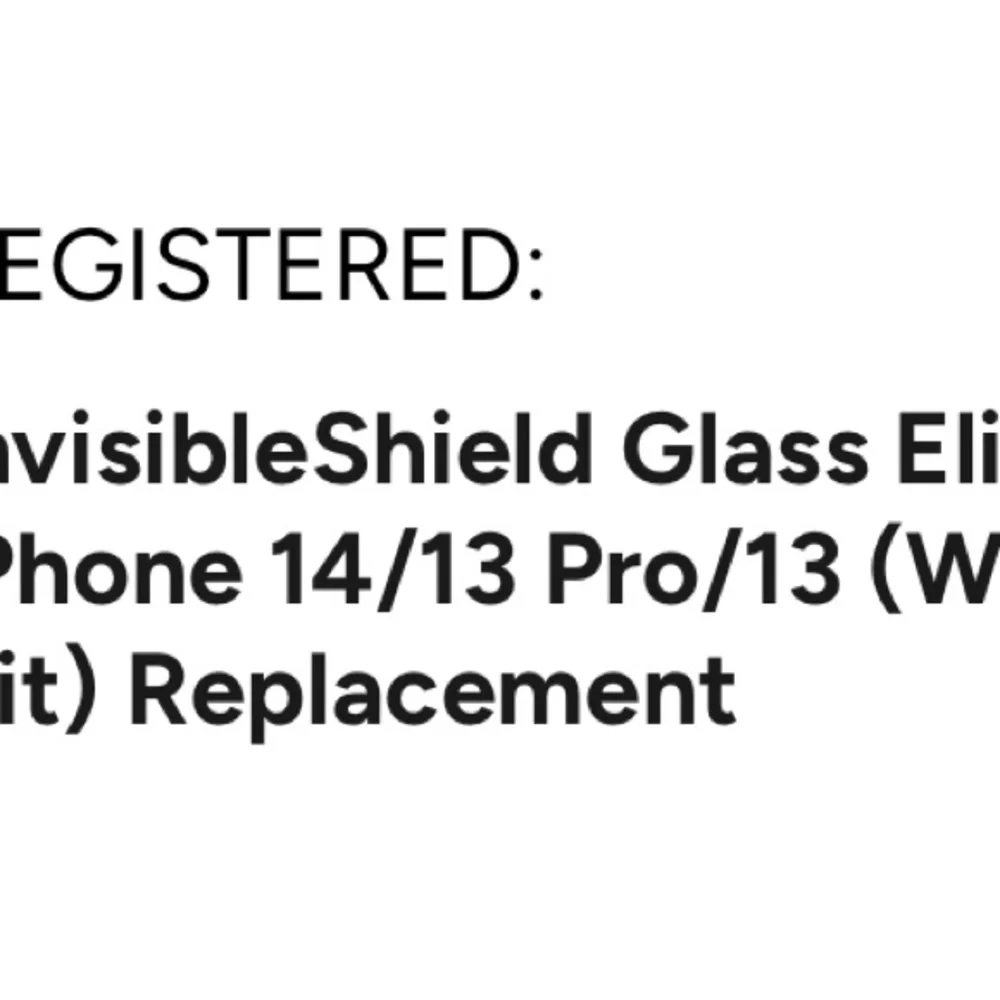 InvisibleShield Glass Elite for iPhone 14/13 Pro/13